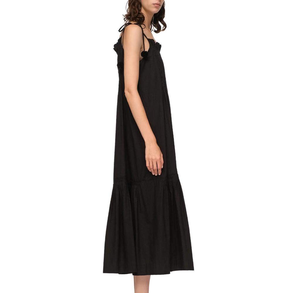 NEW SEA willa smocked dress in black - Picture 2 of 4